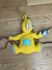 Teletubbies Laa-Laa Plush Backpack - 1996 Golden Bear Rucksack, Rainbow Straps