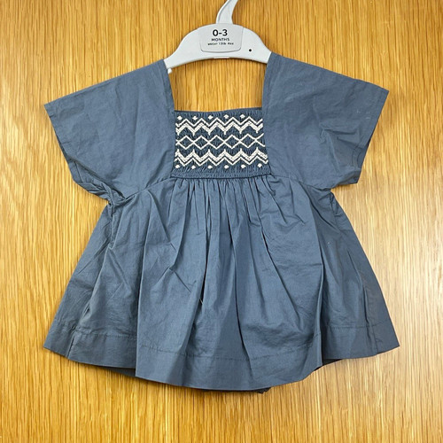 Baby blue smocked - baby,