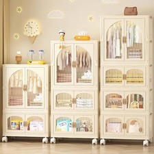 2-3 Tiers Foldable Kids Wardrobe Closet Children Organizer Cupboard Storage Box