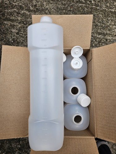 1ltr clear plastic bottles - 6,