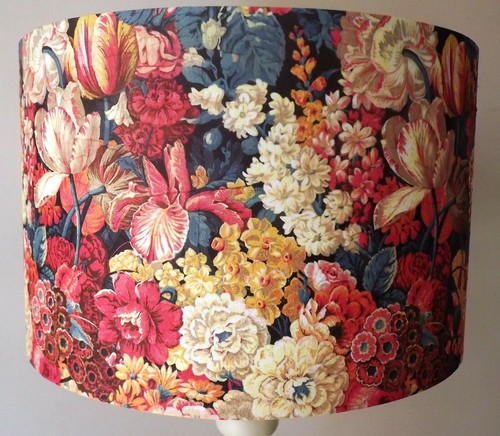 Rich floral lampshade vintage - floral, lampshade,