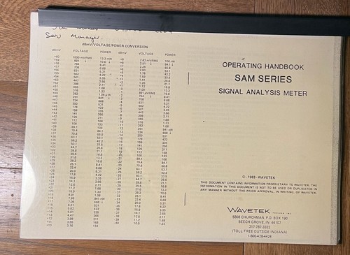 Wavetek sam series signal - sam,