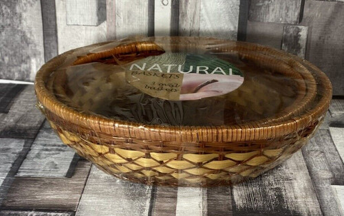 Vintage natural oval woven
