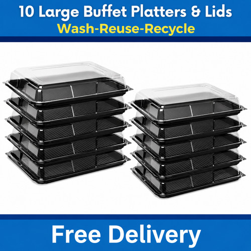 10x large catering platters - 10x,