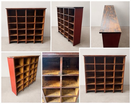 Vintage wooden pigeon hole - wooden, 20-pigeon