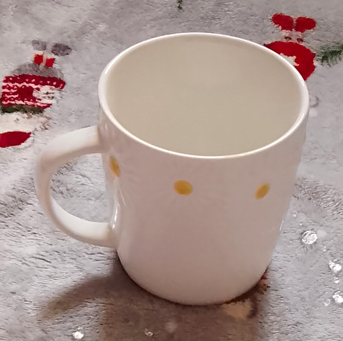 White yellow ceramic coffee - &,