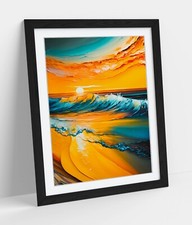 BEAUTFUL SUNSET SEASIDE WAVES