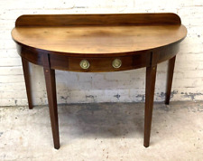 Antique Victorian Inlaid Mahogany Semi Circular Console Hall Table (Can Deliver)