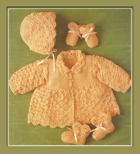 Baby crochet matinee - crochet,