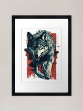 Wild wolf framed art - wild,