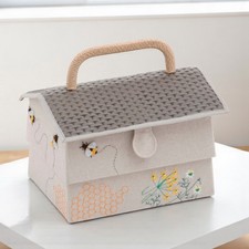 Bee Hive Sewing Basket Faux