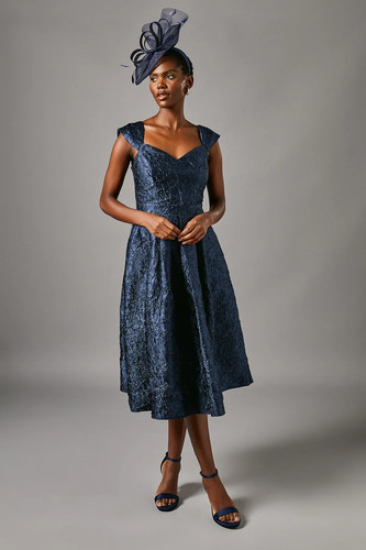 Coast navy fit flare - fit, dress