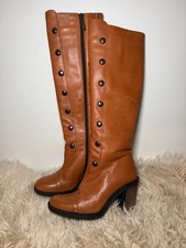 Duo Boots Tan Leather Knee