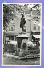 1953c VINTAGE CARS AT BOSWELL STATUE LICHFIELD STAFFORDSHIRE RP PHOTO POSTCARD