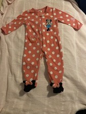 Primark Fleece Sleepsuits Aged 12 - 18 month Disneyland Characters Minnie Mouse