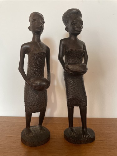 Antique pair wooden tribal - wooden,