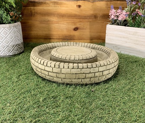Stone garden bird bath top - garden,