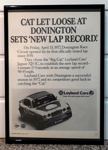 Framed original classic car - car, ad