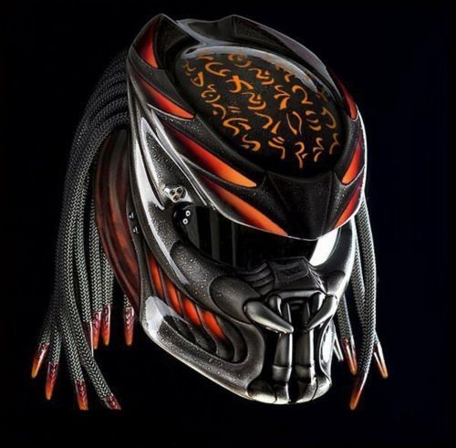 Custom predator helmet orange - custom,