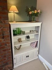 Beautiful Restored Vintage Solid Wood Display Cabinet. Painted 