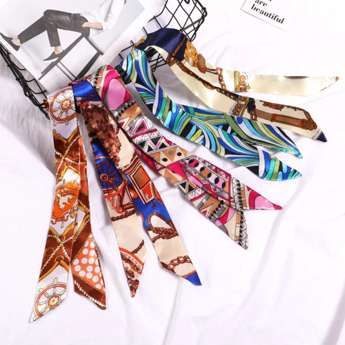 Women floral skinny - floral, scarf