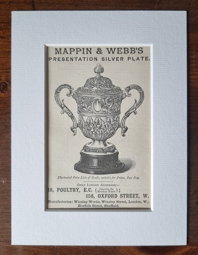 Antique mounted advert - advert,