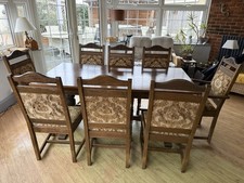 Solid Oak 8-Seater Dining Set