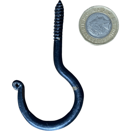 Hook black wrought iron - hook,