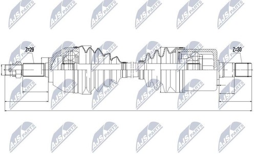 Front left axle shaft for - axle,