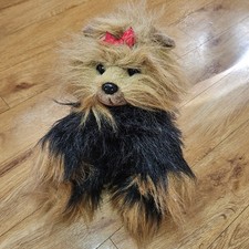 Vintage TY Yorkie Yorkshire Terrier 1997 Soft Plush Toy Teddy Bear Long Fur