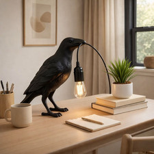 Black Resin Bird Crow Wall