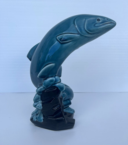 Poole pottery leaping salmon - leaping,
