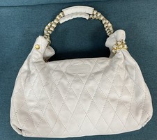 Russell &  Bromley quilted white Leather tote Bag - Great Condition 13" by 11"