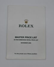 Rolex Master Price List 2005