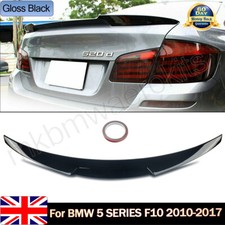 FOR BMW 5 SERIES F10 M4 STYLE REAR TRUNK LID LIP BOOT SPOILER GLOSS BLACK 10-17