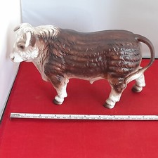 Vintage Ceramic Bull Figure Butchers Shop Display Style Cattle Figurine
