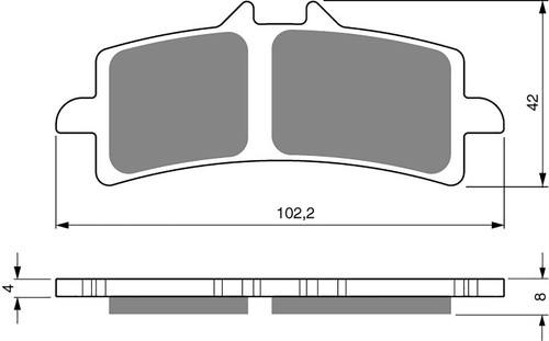 Brake disc pads front h - disc, r/h