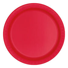 7" 9" PAPER PARTY PLATES ROUND OSOLID COLOURS CHOICE OF PACK SIZES