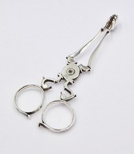GEORGE II STERLING SILVER SCISSOR SUGAR NIPS / TONGS London c1750