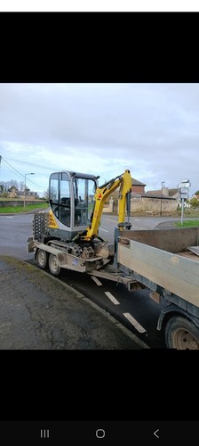 Mini digger with - driver, hire