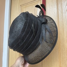 Wedding Mother of The Bride House of Fraser Black Hat Special Occasion Size M GC