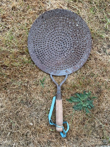 Antique vintage metal and wood