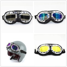 Pilot Retro Motorbike Motorcycle Goggles Flying Scooter Aviator Helmet Glasses