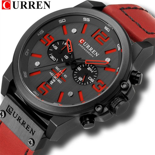 Curren men leather - men, watch