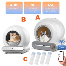 Large Automatic Smart Cat Litter Box Self-Cleaning Robot Odor Removal WiFi APP