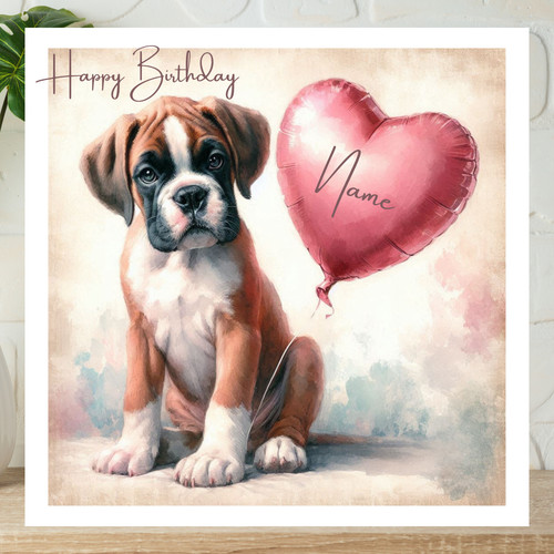 Personalised boxer dog with - personalised boxer,