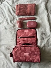 Rose Damask Washbag, Travel Towel, Soap Box, Toothbrush Case, Alisson Vallee