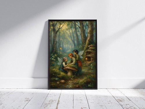 Fairy forest oil painting - fairy,