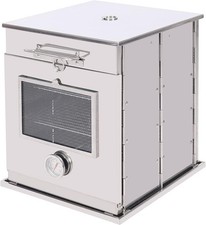 Foldable Camping Oven with 3-tier Grill, Stainless Steel Oven for Propane Baking