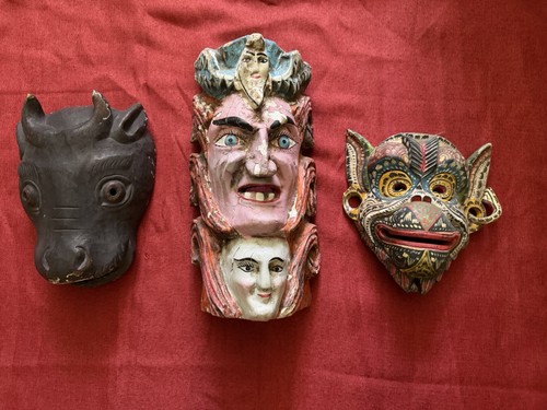 Antique vintage masks - vintage,